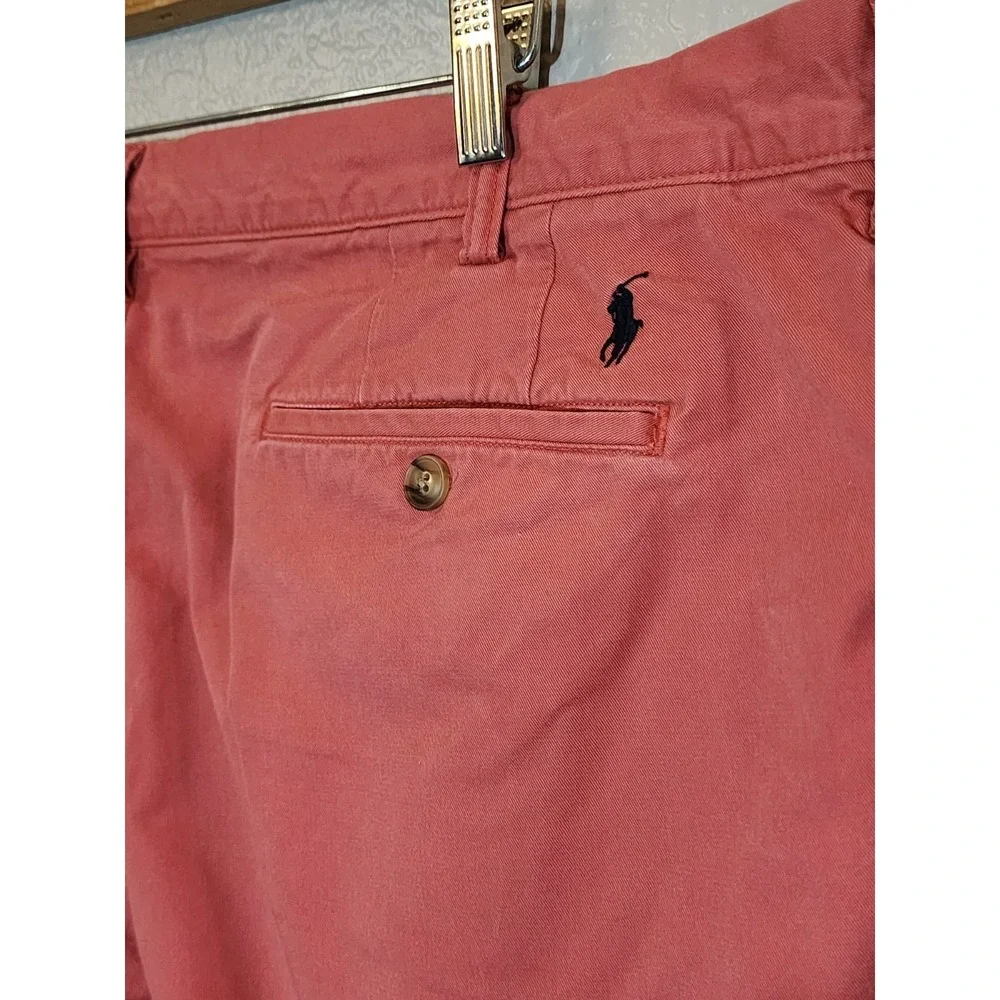 Polo Ralph Lauren Men's Chino Shorts Size 40 Coral Pink 9 Inseam 100%‎ Cotton